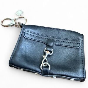 Y2K REBECCA MINKOFF Mini M.A.C Keychain Purse Charm Leather Black Adorable